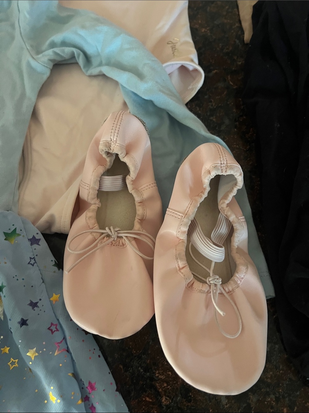 Pink Ballet Shoes & Blue Star Tutu Dress Kids Dance Set - Picture 3 of 5